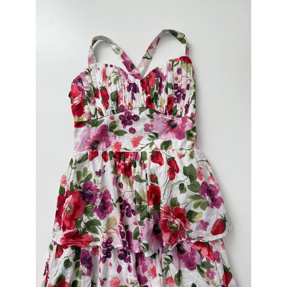 Abercrombie and fitch floral berry tiered maxi dress - size small - Picture 7 of 7